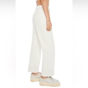 MOTHER The Spitfire Ankle Cuff Jean in ‘Act Natural’ White